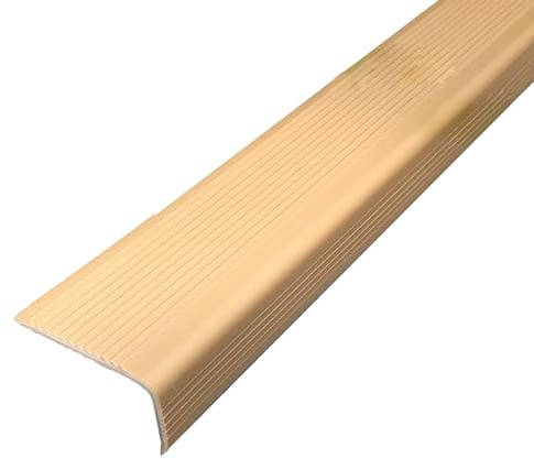 LIKANGLONGJU L-Förmige Treppenkantenprofil, Winkelprofil Selbstklebend, Wasserdicht und Frostsicher, Geeignet für Fliesen und Holzdielen(Brown)