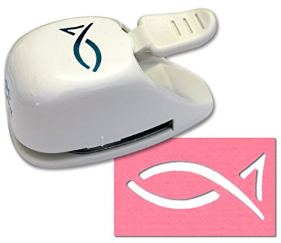 Artoz Papierstanzer - Kartenstanzer - Fisch 31mm - christliches Symbol - Stanze-Locher zum Kartenbasteln für Kommunion, Konfirmation, Einladungen, Hochzeit, Taufe und vieles mehr