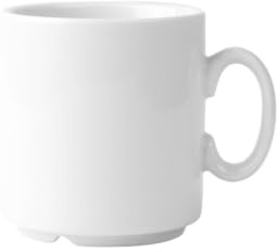 Holst Porzellan BC 029 AR Kaffeebecher 0,29 L Robert stapelbar, weiß, 8.1 x 8.1 x 8.6 cm, 6er Pack