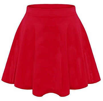janisramone® Kids Plain Flared Mini Skirt for Girls, Elasticated High Waisted Skater Skirt, Soft Stretch Kids Short Skirts, Lightweight School Skorts for Girls Size 3-13 Years