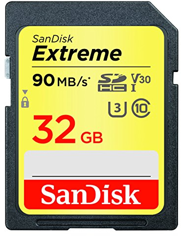 SanDisk Extreme SDSDXVE-032G-GNCIN 32 GB SDHC Class 10 U3 V30 Memory Card , yellow