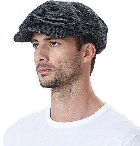WITHMOONS Schlägermütze Golfermütze Schiebermütze Newsboy Hat Wool Felt Simple Gatsby Ivy Cap SL3525