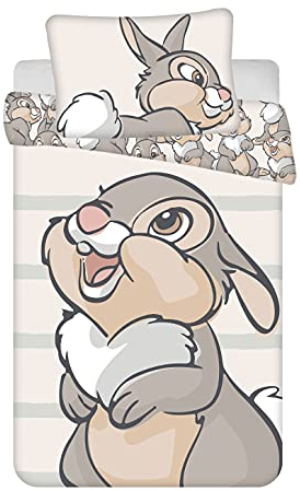Disney Baby-Bettbezug Panpan Bambi, 100% Baumwolle, Bettwäsche 100 x 135 cm, Kissenbezug 40 x 60 cm