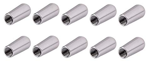 10Pcs Guitar Tip Knob Cap Fits Switchcraft (Silver)