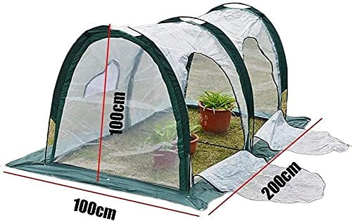 LSDRALOBBEB Tomatenhaus Gewächshaus Multifunktionsgewächshaus für Zimmerpflanzen Gartenhaus 200X100x100cm 806(Color:Clear;Size:200x100x100cm)