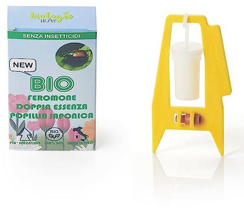BIOLOGIC TRAP | Super Feromone Popillia Japonica BIO, Doppia Essenza, Efficace Cattura e Lunga Durata, 1 Ricarica | Doppia Essenza, Efficace Cattura e Lunga Durata