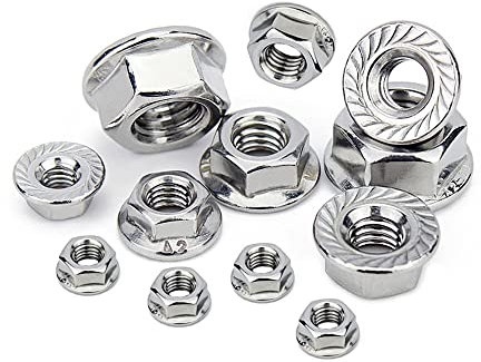 10 TEILE/LOS 304 Edelstahl Sechskantflanschmutter Rutschsicherung Kontermutter M3 M4 M5 M6 M8 M10 M12 M14 M16 M20 (Color : M20)