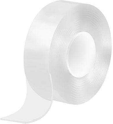 XHNFCU 5 m Nano Double Sided Adhesive Tape Clear Double Sided Tape Heavy Duty Reusable Multipurpose Mounting Tape Traceless Strong Double Sided Sticky Tape for Photos Wall, Carpet, Party