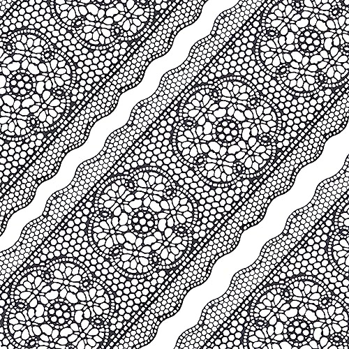 10tlg Große gebrauchsfertige Spitze Tortenband Spitzendekor essbar Blumenrand schwarz