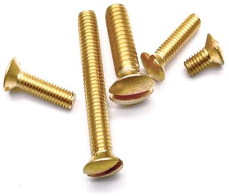 oavhvchg 10/20 pièces M3 M3.5 M4 M5 M6 Longueur 6-50mm vis ovales Fendues en Laiton vis à tête surélevée Boulon Semi fraisé(30mm,M5 10pcs)