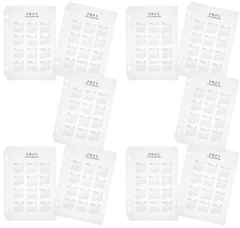 Tofficu 10stücke Monatsplaner Nachfüllungen Kalender-trennblätter Aus Transparentem Organizer Für Reisejournale Und Effiziente Planung
