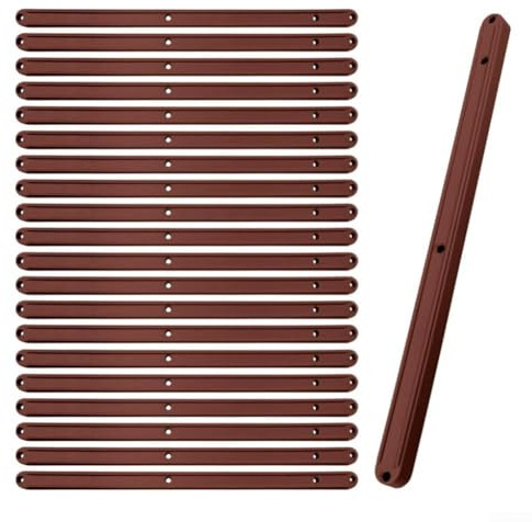 Binario scorrevole per comodino, facile installazione, design con travi rinforzate, 10 paia di guide in plastica (marrone)