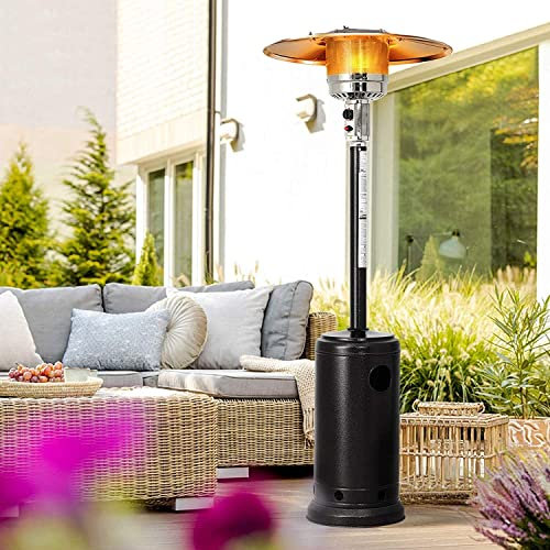 Radiateurs De Terrasse Chauffage Au Gaz for Patio Extérieur 40 000 BTU avec Roues, Chauffage Parapluie, Poêle De Chauffage for Espace Extérieur, for Chauffages Extérieurs Commerciaux
