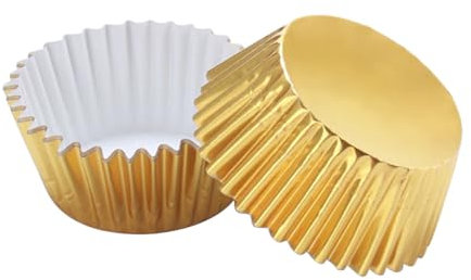 PRETYZOOM Set Di 300 Pirottini Per Cupcake in Alluminio Eleganti Per Cupcake Color Oro Chiaro Per Compleanni E Matrimoni
