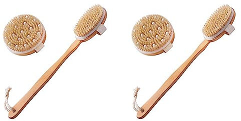 Umsoxhy Trocken Bürsten Körper Bürste Set mit 4, Peeling Bürste für Trockene Haut, Rücken Wäscher zum Duschen, Trocken Bürste für Cellulite