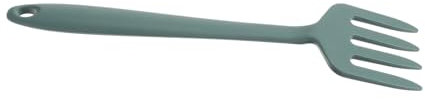 Garneck Tenedor De Cocina De Silicona Medio Verde Oscuro, Antiadherente y Resistente Al Calor, Multifunción Para Cocinar Fideos y Pasta, Utensilio Seguro Para Uso Diario Cocina,