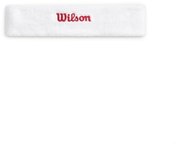 Wilson Terry Logo Headband, With Moisture-Wicking Technology, Sweat-Resistant, Made from Quick-Dry Fabric, Colour: Bright White/Infrared, Size: One Size