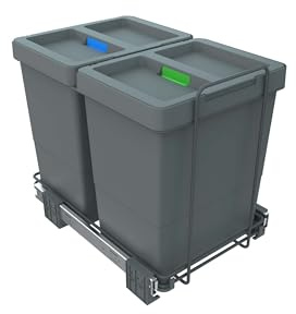 Elletipi Ecofil 2.0 PF01 34B2 CR Pattumiera Differenziata FLIP UP Estraibile per Base