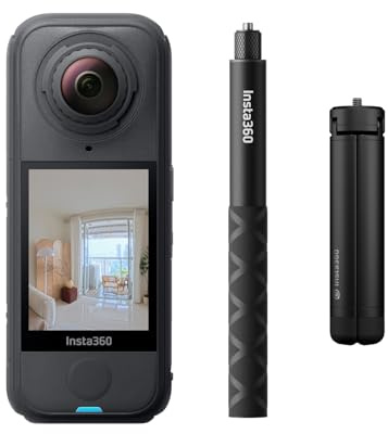 Insta360 X4 Air Virtuelle Touren-Bundle – 29 MP 360°-HDR-Fotos, Unsichtbarer Selfie-Stick + Stativ, 2010 mAh Akku
