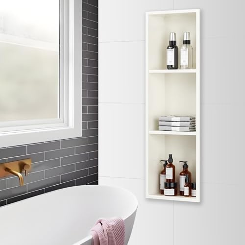 Doccia in acciaio inox antiruggine, facile da pulire, da incasso, nessuna piastrella, soluzione perfetta per riporre il bagno per docce moderne