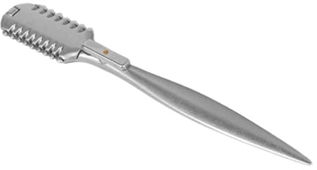 Garneck Doppelseitiger Haarschneiderkamm aus Metall Haarausdünnungskamm für Ponytrimmer Tragbarer Haarformer mit Aufbewahrungstasche Profi Haarstyling Werkzeug für Salon und Zuhause