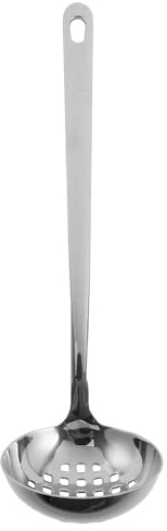 Lurrose Mestolo in Acciaio Inox 304 Grande Design Spesso e Profondo, Cucchiaio da Portata Riutilizzabile per Uso Domestico e Commerciale, Utensile Cucina per Zuppe e Pasta