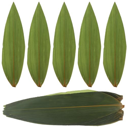 Ciieeo 100 Hojas de Hoja Verde para Decoración de Platos de Sushi Reutilizables y Delicadas, Ideales para Fiestas y Reuniones