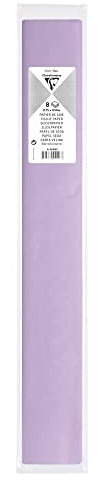 Clairefontaine 95409C - Packung mit 8 Bogen Seidenpapier, 18g, 50x75cm, ideal für Deko und Bastelaktivitäten, Flieder, 1 Stück