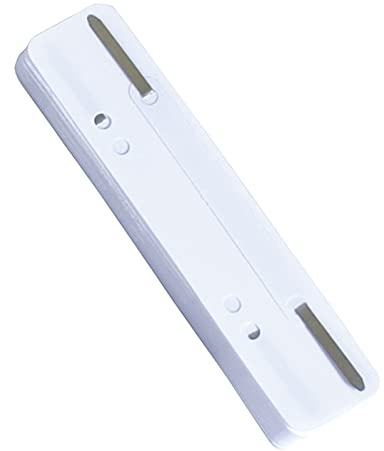 DONAU 7792925F-09 Einhänge Heftstreifen, Öko PP/ Kunststoff mit Metalldeckleiste/ 25 Stück, Maße: 150x34mm/ Metall-Einhakhefter zum Klammern für Büro, Schule Weiß