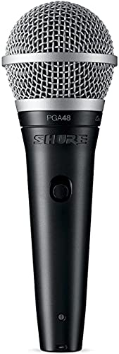 Shure PGA48-XLR Microphone Vocal Dynamique cardioïde avec câble XLR-XLR de 4,6 m, Noir, 5,00 x 10,00 x 3,50