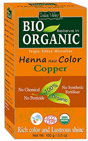 Indus Valley Bio Organico – Colore per Capelli all’Henné (Rame) – 100g