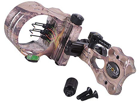 AMEYXGS Bogen Visier 5 Pin Bogenvisier Jagdvisier Mikro Einstellbar Compoundbogen Visiere Bogenschießen Zubehör Linkshänder und Rechtshänder
