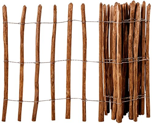 Festnight Holz-Lattenzaun Impr?gniert Haselnussholz Lattenzaunrolle Holzlattenzaun Gartenzaun Holzzaun 90 x 500 cm