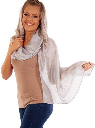DOLCE ABBRACCIO PPIMA DONNA Damen Schal & Stola Seidenoptik 190 × 85 cm | Edle Seidenoptik mit feiner Leinenstruktur | weich fließendes Material | Eleganter Schal & festliche Stola | 100% Polyester