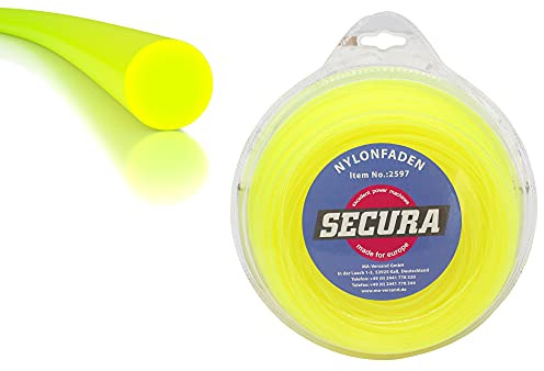 SECURA 2x Rund-Profil Mähfaden 1,6 mm 215 m Trimmerfaden Nylonfaden Motorsense