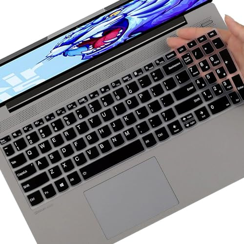 Keyboard Cover for Lenovo Yoga 7i 15.6 16, Ideapad 3/Idepad 3i/Ideapad 5/Ideapad 5 15.6 17.3, Lenovo Flex 5 15.6, Yoga Slim 7 15, ideaPad Slim 7 15.6, ThinkBook 15/15P G2 G3 G4 -Black