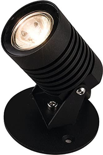 Licht-Erlebnisse LED Strahler Außen IP54 wetterfest 3000K 115lm Schwarz verstellbare Außenleuchte Garten Weg Terrasse