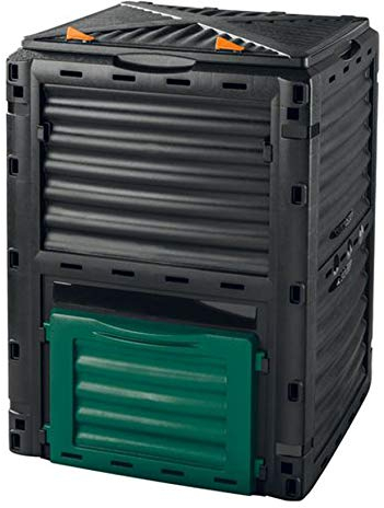 Byrak Komposter 300 l Volumen klappbarer Deckel witterungsbeständig aus Kunststoff Gartenkomposter Thermokomposter Schnellkomposter