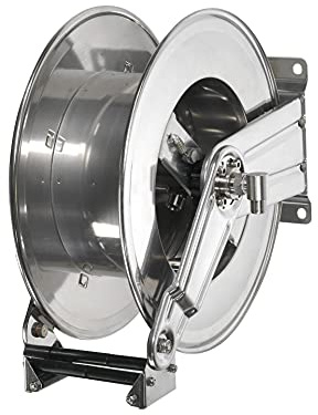 Avvolgitore professionale retrattile inox Pressione max 400 bar Idropulitrici, acqua, grassi, oli, ecc.