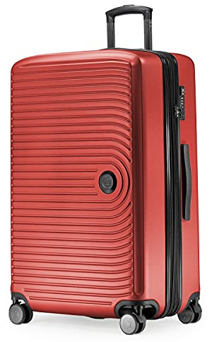 Hauptstadtkoffer Mitte - Großer Hartschalenkoffer, TSA, 4 Rollen, Check-In Gepäck mit 8 cm Volumenerweiterung, 77cm, 130 Liter, Rot | ABS-Hartschale · TSA-Zahlenschloss · XL Erweiterung · 4 Rollen · Austauschbare Ersatzteile · Fernreisen · 2-3 Wochen