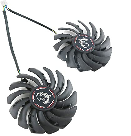 SISS Grafikkartenlüfter Kühlung Ventilator Set für MSI GTX 1650 GAMING X, GTX 1660 Ti/SUPER/GAMING X Graphic Card Cooling Fan