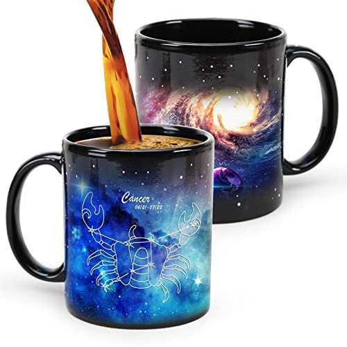 Tazza di caffè divertente, Regali di compleanno del cancro per donne uomini fidanzati fidanzati, zodiaco astrologia Constellation Cup, regali di giugno luglio 11oz
