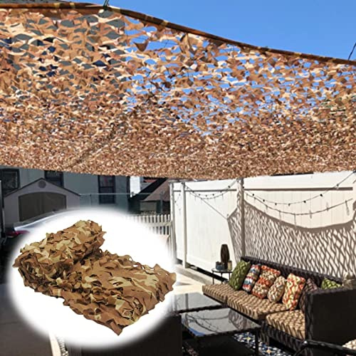 Tarnnetz Sonnenschutz 2m 3m 4m 5m 6m 7m 8m 9m Tarnung Netz,Oxford Tuch Sonnensegel,Bundeswehr Verstärktes Camouflage Netz,Jagd,Camping,Party Dekoration,Tarnnetz Sichtschutz,Desert-1.5x4m(4.9x13.1ft)