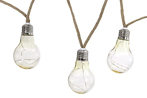Dehner Solar-Lichterkette Manaus, Natur/transparent/Silber, IP44
