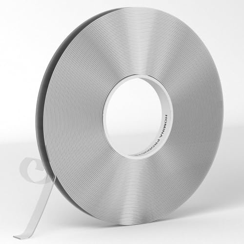 HOMINA - Nastro biadesivo trasparente, 1 cm x 5 m, resistente, in schiuma, impermeabile, sensibile alla pressione, per installazione di strisce LED