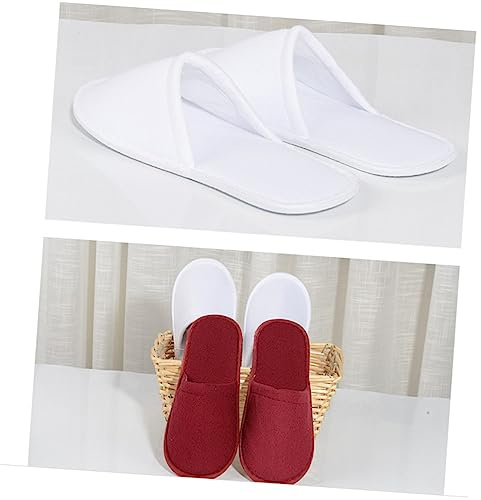 minkissy Pantofole Monouso in Spugna Morbida Taglia 43, Rosse, 1 Paio