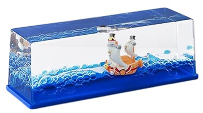 Tuzsocr Modèle de Bateau One Piece - Going Merry,Bouteille de Dérive de Liquide,Modèle Fluide de Bateau en Acrylique,Soulagement du Stress,pour Ornement de Bureau déco (Thousand Sunny)