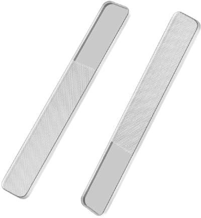 Lot de 2 limes à ongles en verre de cristal - Nano professionnel - Avec étui de protection - Outils de manucure pour façonner des ongles naturels et artificiels - Carré