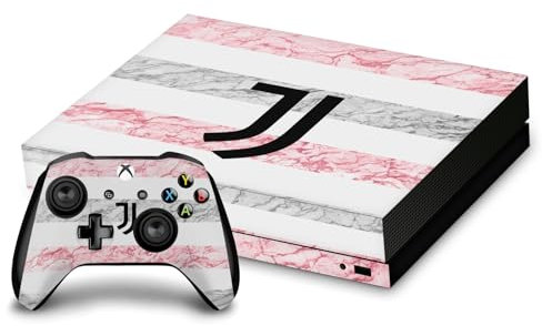 Head Case Designs Offizielle Juventus Football Club Away 2023/24 Match Kit Vinyl Haut Gaming Aufkleber Abziehbild Abdeckung kompatibel mit Xbox One X Console and Controller Bundle