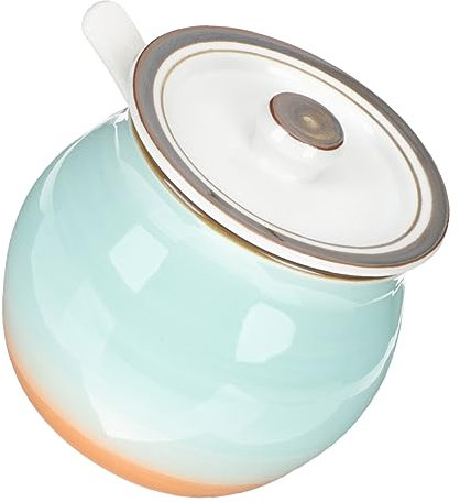 Cabilock Pots À Condiments Vintage En Céramique Boîte D'assaisonnement Avec Cuillère Rangement De Sucre Sel Et Poivre Récipient Pour Bar